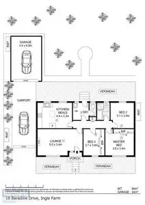 Floorplan of Homely house listing, 18 Baradine Drive, Ingle Farm SA 5098
