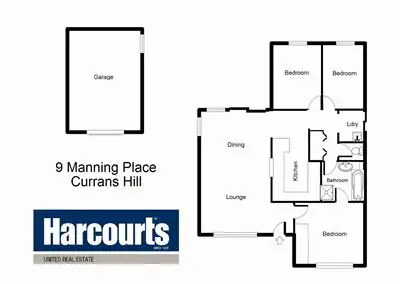 Floorplan of Homely house listing, 9 Manning Place, Currans Hill NSW