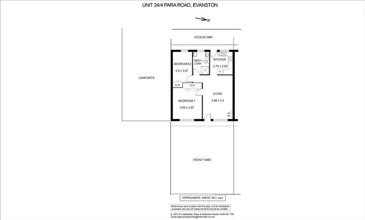 Floorplan of Homely unit listing, 24/4 Para Road, Evanston SA 5116