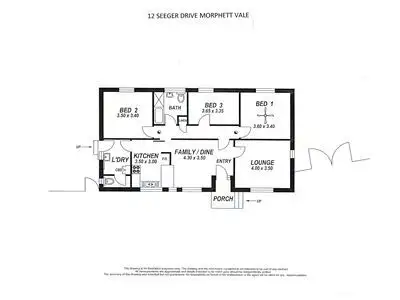 Floorplan of Homely house listing, 12 Seeger Drive, Morphett Vale SA 5162