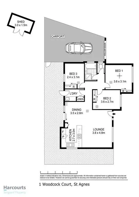 Floorplan of Homely house listing, 1 Woodcock Court, St Agnes SA 5097