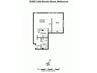 Floorplan of Homely apartment listing, 15/562 Little Bourke Street, Melbourne VIC 3000