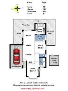 Floorplan of Homely unit listing, 1/3 Bella Street, Gawler East SA 5118