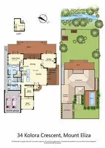 Floorplan of Homely house listing, 34 Kolora Crescent, Mount Eliza VIC 3930