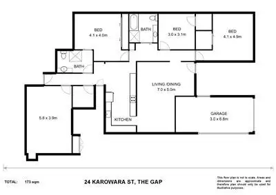 Floorplan of Homely house listing, 24 Karowara Street, The Gap QLD 4061
