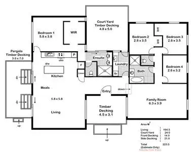Floorplan of Homely house listing, 12 Watson Crescent, Port Elliot SA 5212