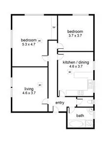Floorplan of Homely unit listing, 2/2 Davenport Terrace, Seacliff Park SA 5049