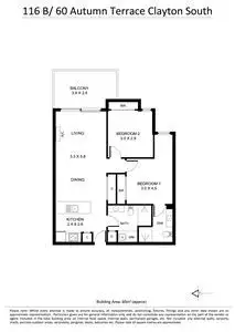 Floorplan of Homely apartment listing, 116/60 Autumn Terrace, Clayton South VIC 3169