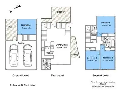 Floorplan of Homely townhouse listing, 1/40 Agnes Street, Morningside QLD 4170