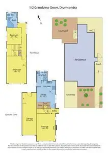 Floorplan of Homely townhouse listing, 1/2 Grandview Grove, Drumcondra VIC 3215