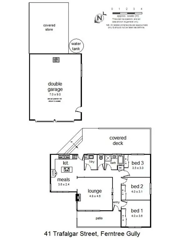 Floorplan of Homely house listing, 41 Trafalgar Street, Ferntree Gully VIC 3156