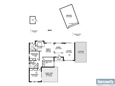 Floorplan of Homely house listing, 26 Garnet Crescent, Flagstaff Hill SA 5159