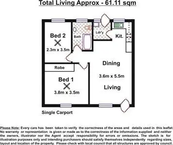 Floorplan of Homely unit listing, 8/317 Military Road, Semaphore Park SA 5019
