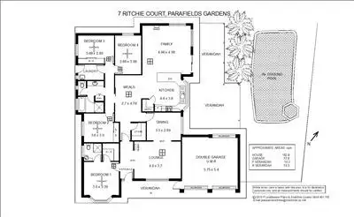 Floorplan of Homely house listing, 7 Ritchie Court, Parafield Gardens SA 5107