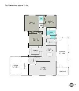 Floorplan of Homely house listing, 21 Huntington Street, Wendouree VIC 3355