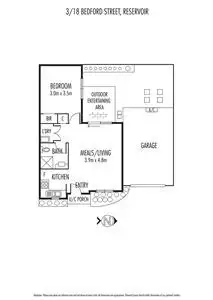 Floorplan of Homely unit listing, 3/18 Bedford Street, Reservoir VIC 3073