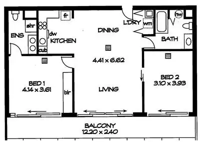 Floorplan of Homely apartment listing, Address available on request