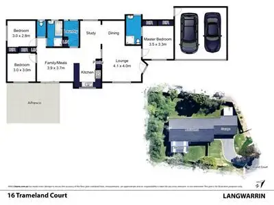 Floorplan of Homely house listing, 16 Trameland Court, Langwarrin VIC 3910