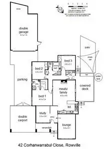 Floorplan of Homely house listing, 42 Corhanwarrabul Close, Rowville VIC 3178