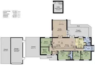 Floorplan of Homely house listing, 4 Katherine Grove, Crafers SA 5152