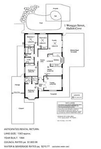 Floorplan of Homely house listing, 1 Wonggo Street, Hallett Cove SA 5158