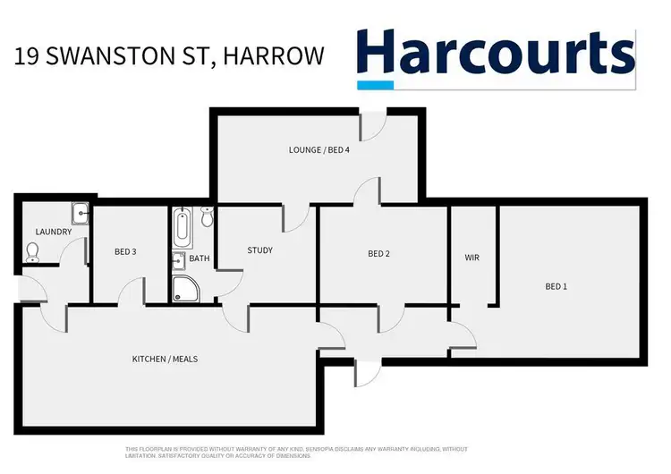 Floorplan of Homely rural property listing, 19 Swanston Street, Harrow VIC 3317