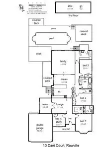 Floorplan of Homely house listing, 13 Dani Court, Rowville VIC 3178