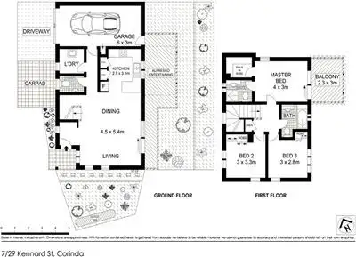 Floorplan of Homely townhouse listing, 7/29 Kennard Street, Corinda QLD 4075