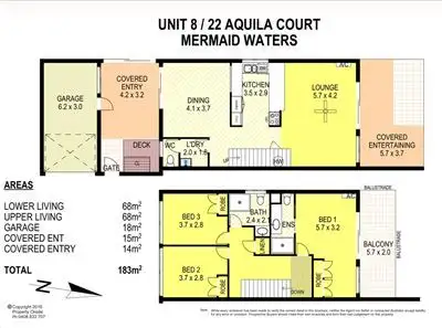 Floorplan of Homely villa listing, 8/22 Aquila Court, Mermaid Waters QLD 4218