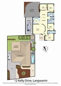 Floorplan of Homely house listing, 12 Kelly Drive, Langwarrin VIC 3910
