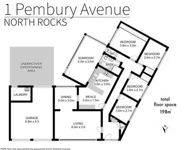 Floorplan of Homely house listing, 1 Pembury Ave, North Rocks NSW 2151