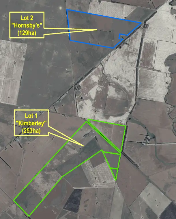 Floorplan of Homely rural property listing, 2 Lots Urches Road & Lismore-Pitfield Road, Wallinduc VIC 3351
