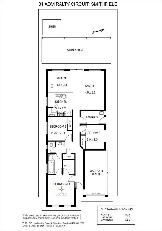 Floorplan of Homely house listing, 31 Admiralty Circuit, Smithfield SA 5114