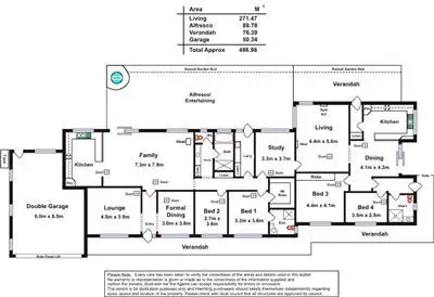 Floorplan of Homely house listing, 2 Landseer Place, Hillbank SA 5112