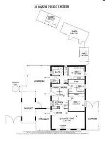 Floorplan of Homely house listing, 34 Collins Parade, Hackham SA 5163