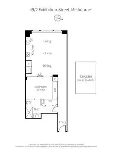 Floorplan of Homely apartment listing, 49/2 Exhibition Street, Melbourne VIC 3000