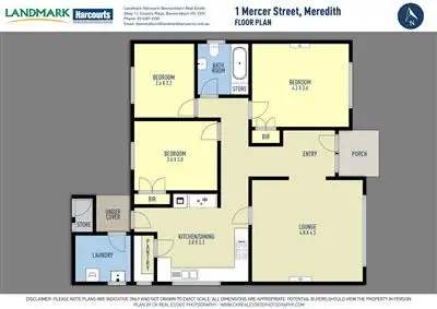 Floorplan of Homely house listing, 1 Mercer Street, Meredith VIC 3333