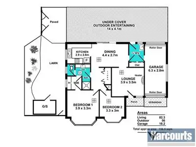 Floorplan of Homely house listing, 2C Evans Crescent, Oaklands Park SA 5046