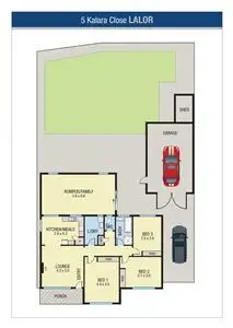 Floorplan of Homely house listing, 5 Kalara Close, Lalor VIC 3075