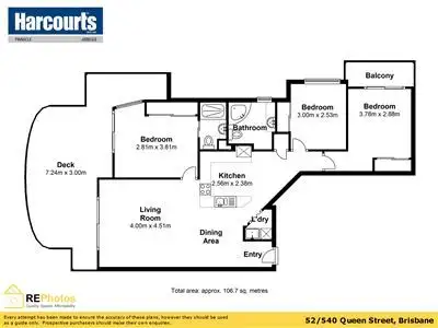 Floorplan of Homely apartment listing, 52/540 Queen Street, Brisbane City QLD 4000