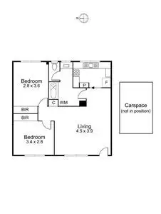 Floorplan of Homely apartment listing, 14/25 Martin Street, Thornbury VIC 3071