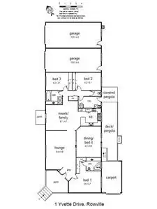 Floorplan of Homely house listing, 1 Yvette Drive, Rowville VIC 3178