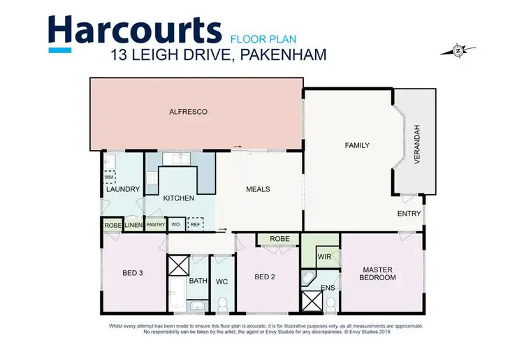 Floorplan of Homely house listing, 13 Leigh Drive, Pakenham VIC 3810