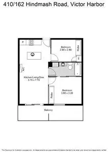 Floorplan of Homely apartment listing, 410/162 Hindmarsh Road, Victor Harbor SA 5211