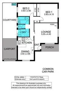 Floorplan of Homely unit listing, 1/2 Gilbertson Road, Seacliff Park SA 5049