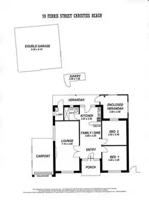 Floorplan of Homely house listing, 59 Ferris St, Christies Beach SA