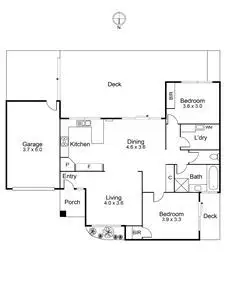 Floorplan of Homely unit listing, 2/9 Holly Street, Preston VIC 3072