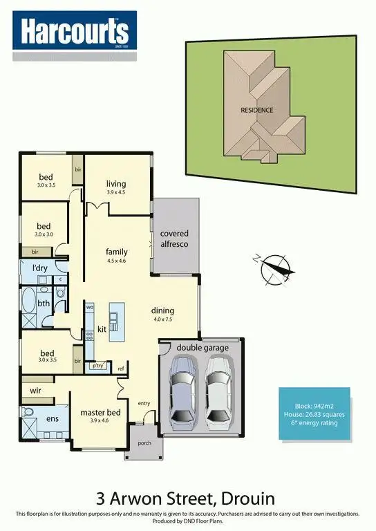 Floorplan of Homely house listing, 3 Arwon Street, Drouin VIC 3818