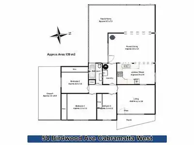 Floorplan of Homely house listing, 54 Birdwood Avenue, Cabramatta West NSW 2166