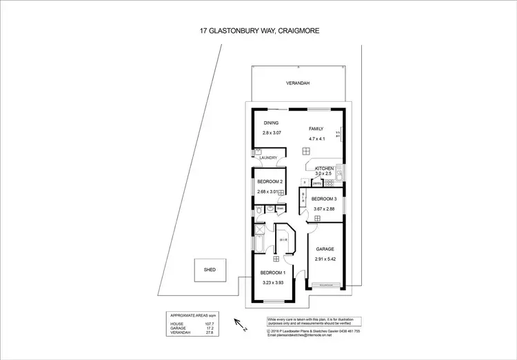 Floorplan of Homely villa listing, 17 Glastonbury Way, Craigmore SA 5114